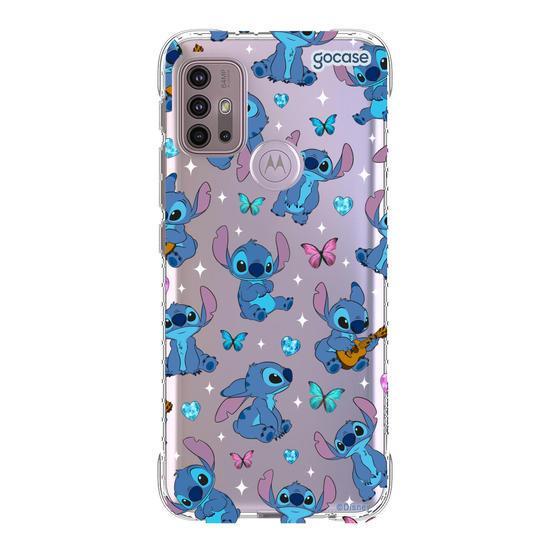 Capinha para celular  Stitch Borboletas e Cristais Pattern