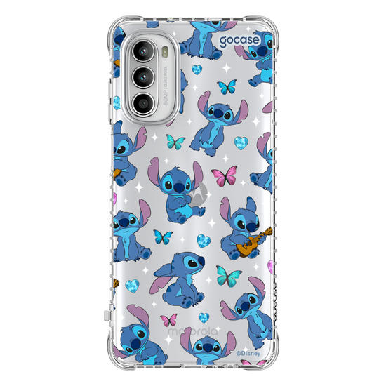 Capinha para celular  Stitch Borboletas e Cristais Pattern