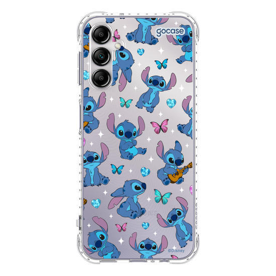 Capinha para celular  Stitch Borboletas e Cristais Pattern