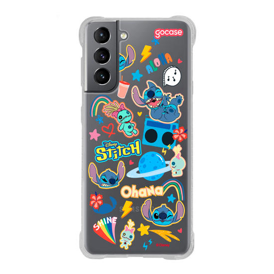 Capinha para celular  Stitch - Pequenos Stickers Fofinhos