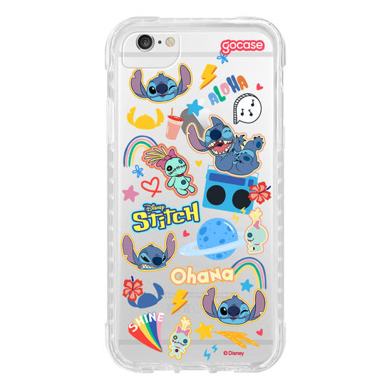 Capinha para celular  Stitch - Pequenos Stickers Fofinhos
