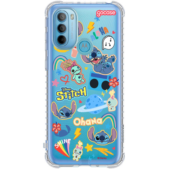 Capinha para celular  Stitch - Pequenos Stickers Fofinhos