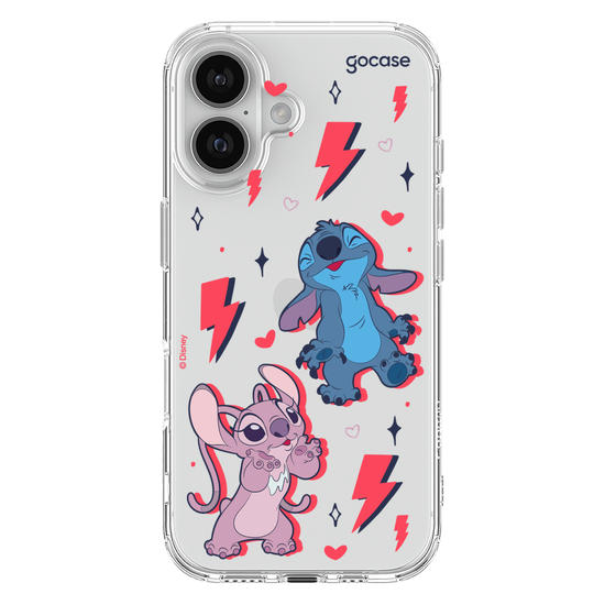 Capinha para celular  Stitch e Angel - Power of Love
