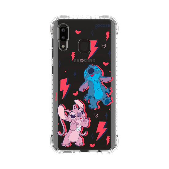 Capinha para celular  Stitch e Angel - Power of Love