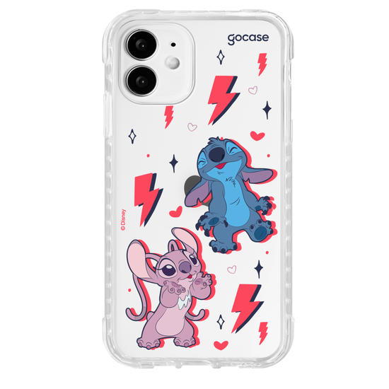 Capinha para celular  Stitch e Angel - Power of Love