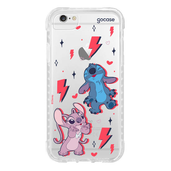 Capinha para celular  Stitch e Angel - Power of Love