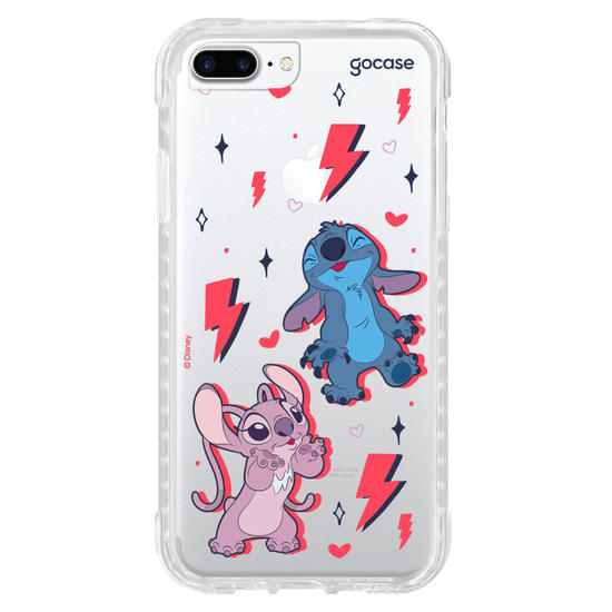 Capinha para celular  Stitch e Angel - Power of Love