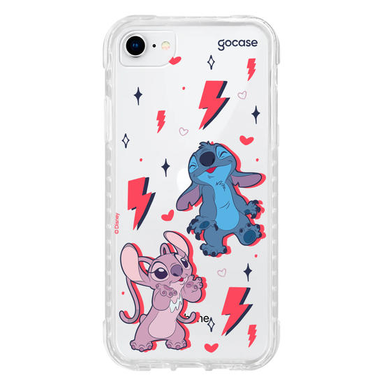 Capinha para celular  Stitch e Angel - Power of Love