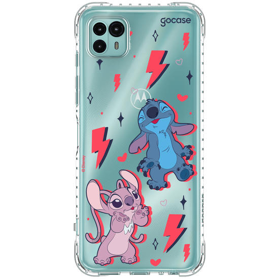 Capinha para celular  Stitch e Angel - Power of Love