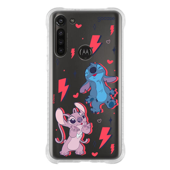Capinha para celular  Stitch e Angel - Power of Love