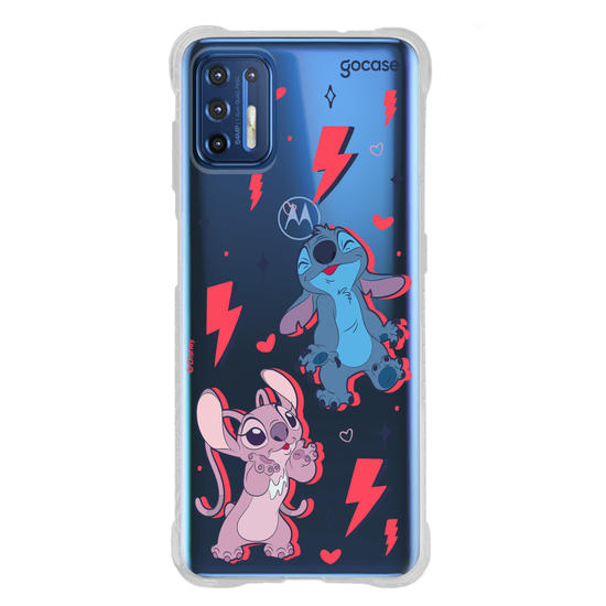 Capinha para celular  Stitch e Angel - Power of Love