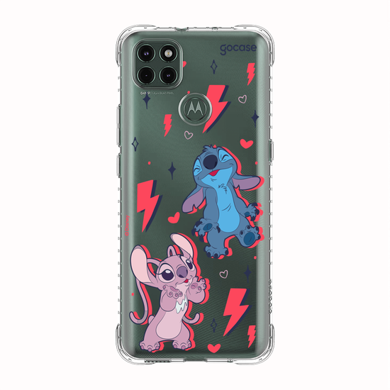 Capinha para celular  Stitch e Angel - Power of Love
