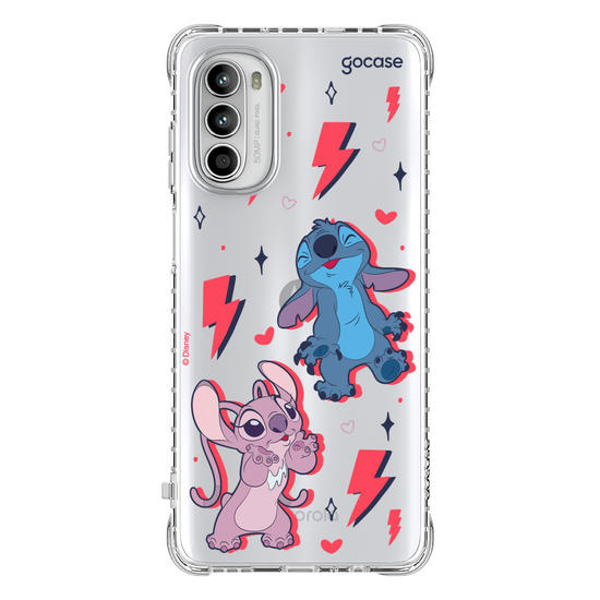 Capinha para celular  Stitch e Angel - Power of Love
