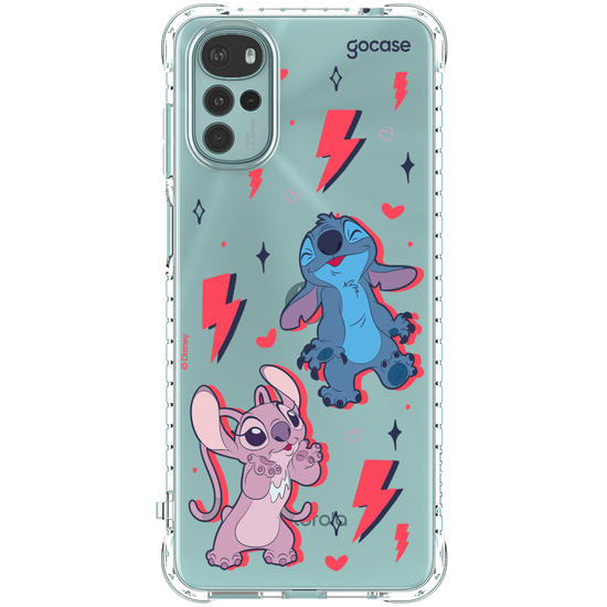 Capinha para celular  Stitch e Angel - Power of Love