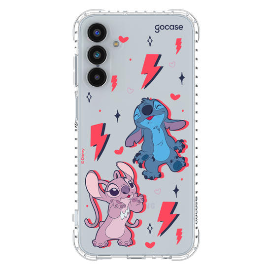 Capinha para celular  Stitch e Angel - Power of Love