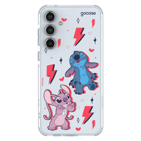 Capinha para celular  Stitch e Angel - Power of Love