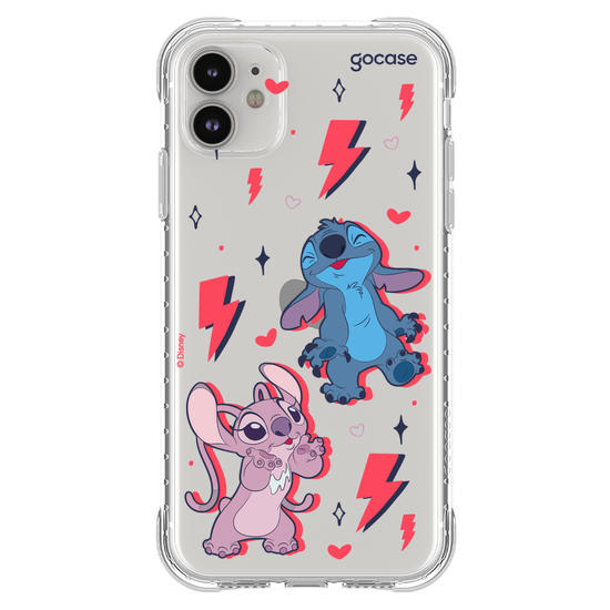 Capinha para celular  Stitch e Angel - Power of Love