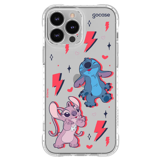 Capinha para celular  Stitch e Angel - Power of Love