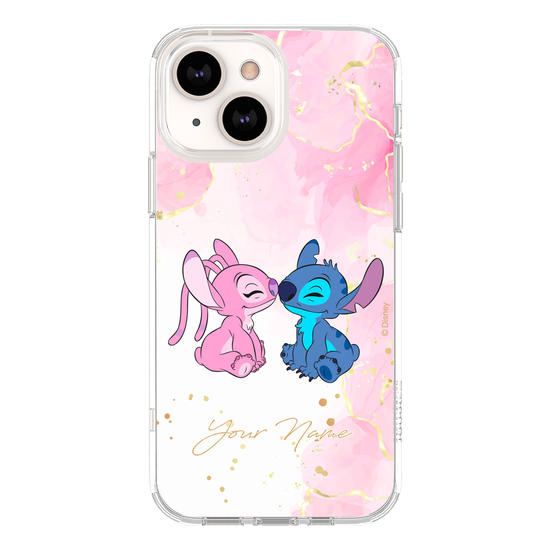 Stitch e Angel - Beijo com Aquarela Phone Case