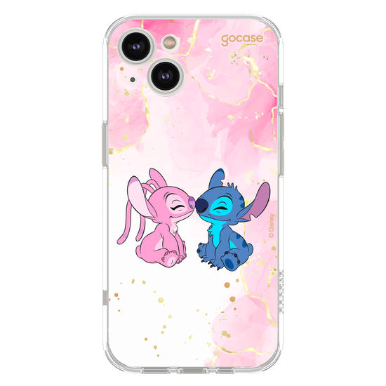  Stitch e Angel - Beijo com Aquarela