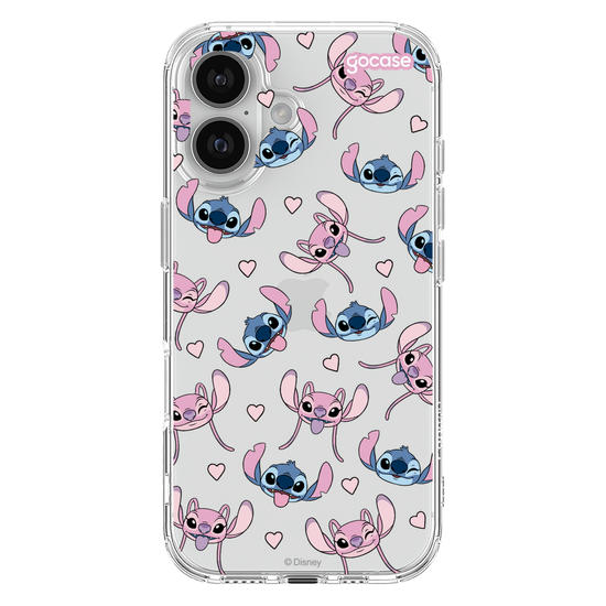 Capinha para celular  Stitch e Angel - Pattern Fofo