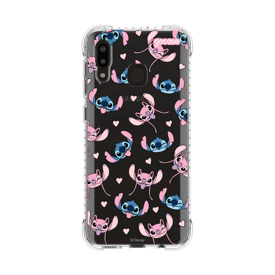 Capinha para celular  Stitch e Angel - Pattern Fofo