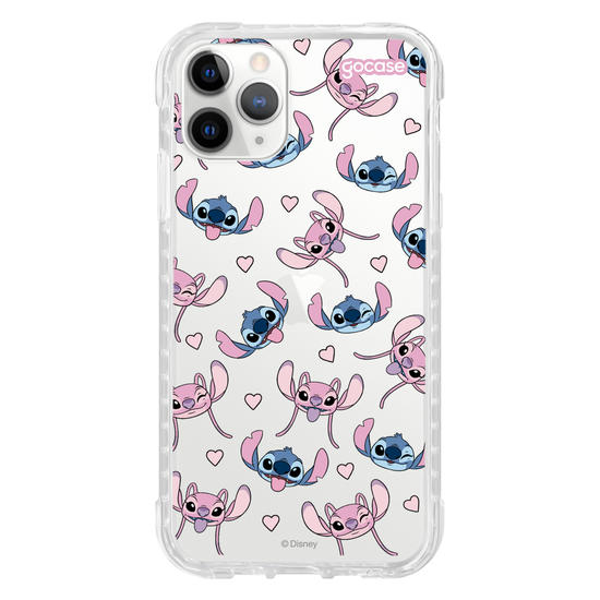 Capinha para celular  Stitch e Angel - Pattern Fofo