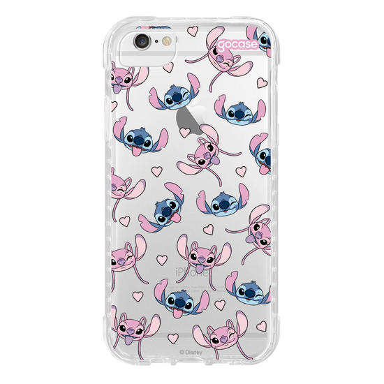 Capinha para celular  Stitch e Angel - Pattern Fofo