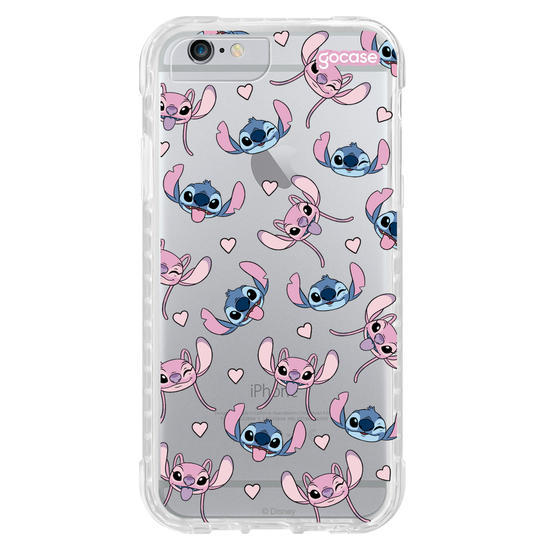 Capinha para celular  Stitch e Angel - Pattern Fofo