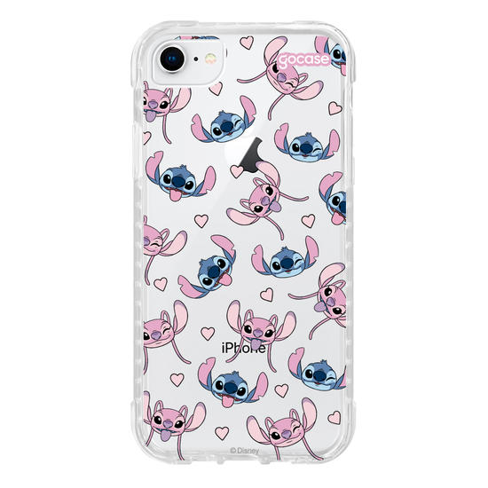 Capinha para celular  Stitch e Angel - Pattern Fofo