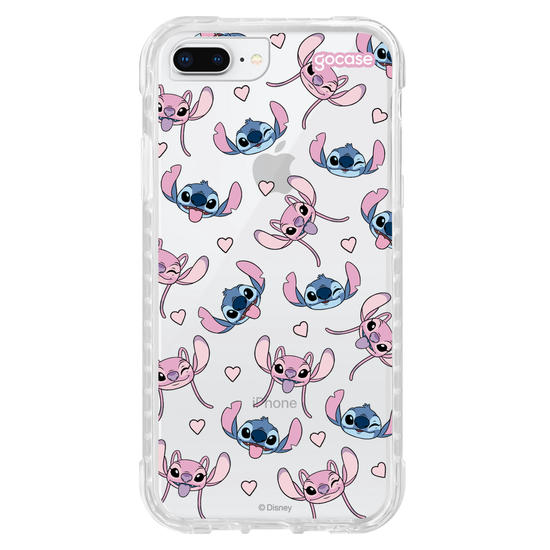 Capinha para celular  Stitch e Angel - Pattern Fofo