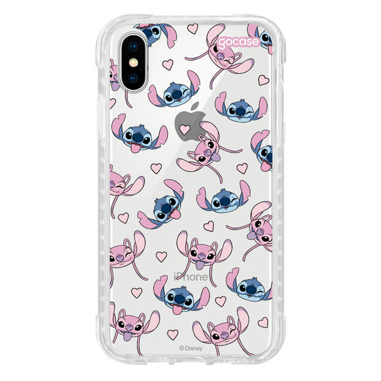 Capinha para celular  Stitch e Angel - Pattern Fofo