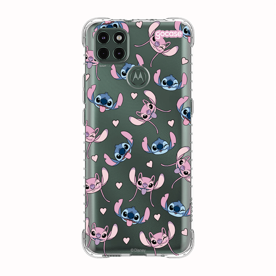 Capinha para celular  Stitch e Angel - Pattern Fofo