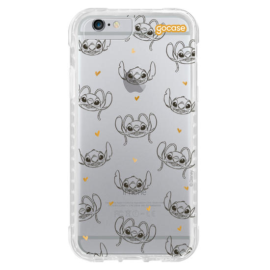 Capinha para celular  Stitch e Angel - Golden Hearts