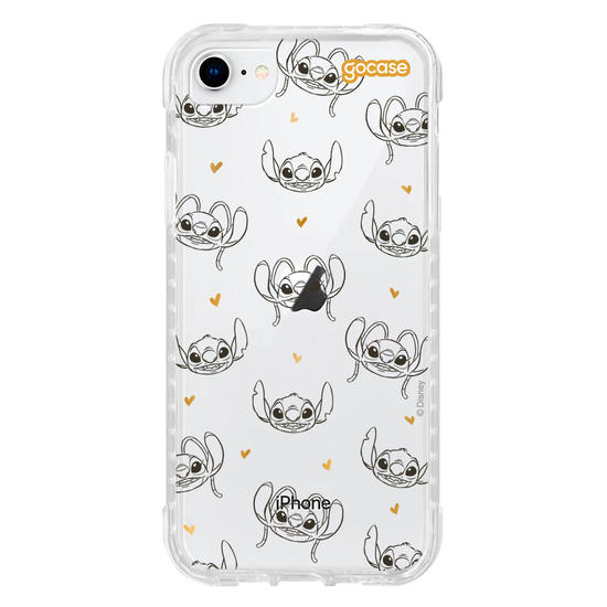 Capinha para celular  Stitch e Angel - Golden Hearts
