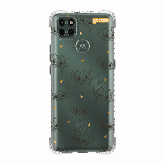 Capinha para celular  Stitch e Angel - Golden Hearts