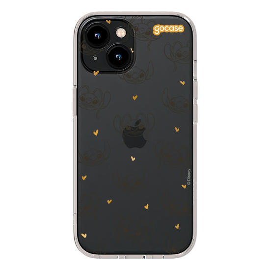 Capinha para celular  Stitch e Angel - Golden Hearts