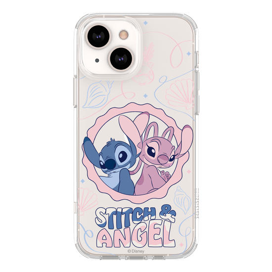 Stitch e Angel - Lines and Frame Phone Case