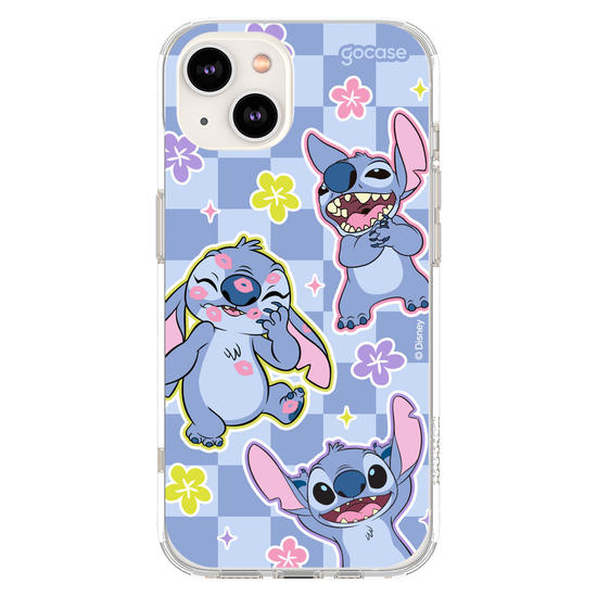 Capinha para celular  Stitch - Vichy e Florzinhas