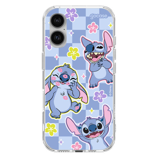 Capinha para celular  Stitch - Vichy e Florzinhas