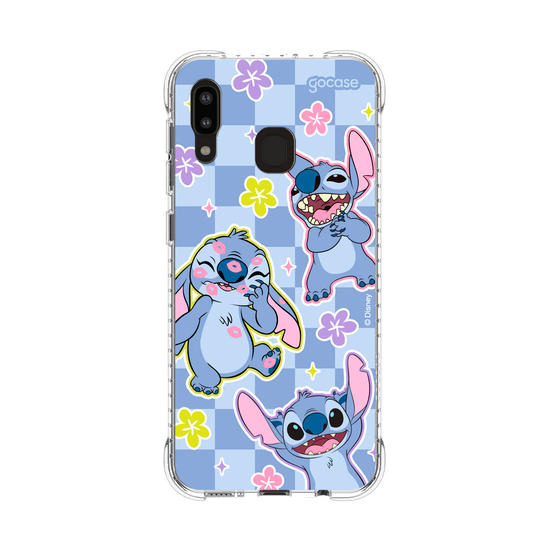 Capinha para celular  Stitch - Vichy e Florzinhas