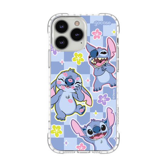 Capinha para celular  Stitch - Vichy e Florzinhas