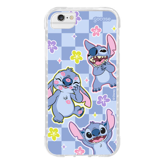 Capinha para celular  Stitch - Vichy e Florzinhas