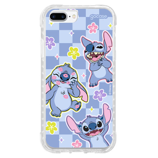 Capinha para celular  Stitch - Vichy e Florzinhas