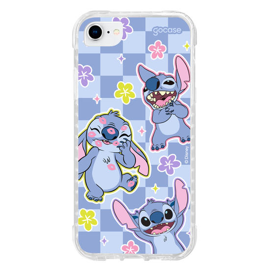 Capinha para celular  Stitch - Vichy e Florzinhas