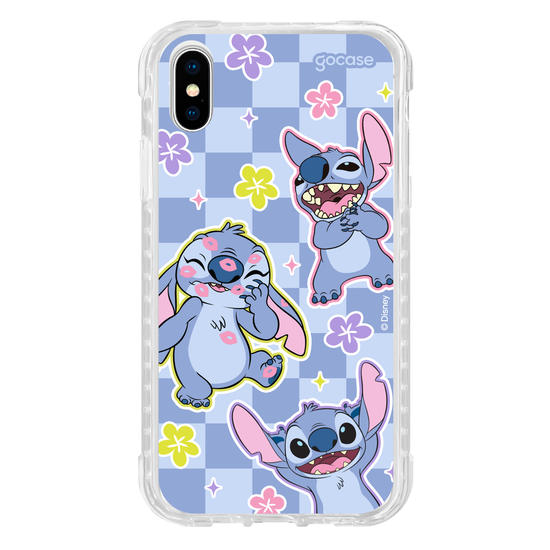 Capinha para celular  Stitch - Vichy e Florzinhas
