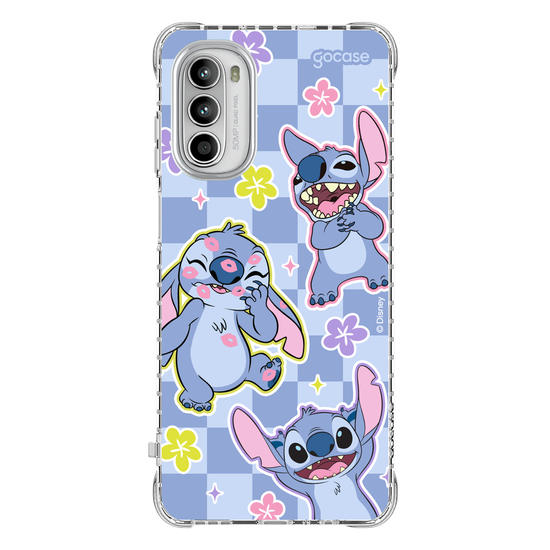 Capinha para celular  Stitch - Vichy e Florzinhas