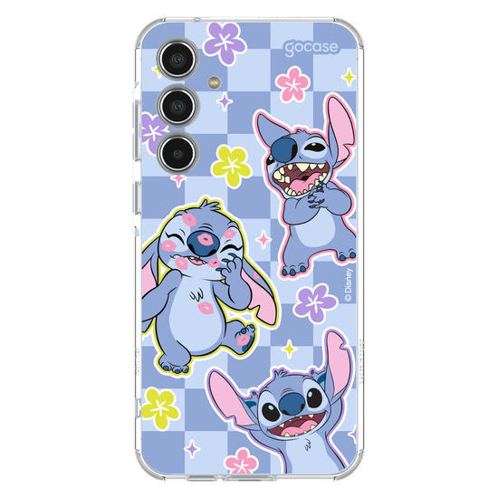 Capinha para celular  Stitch - Vichy e Florzinhas