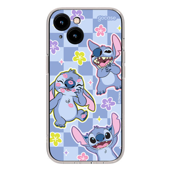 Capinha para celular  Stitch - Vichy e Florzinhas