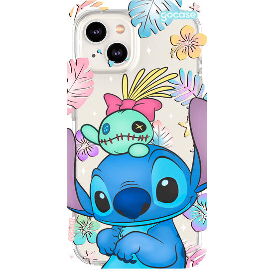 Capinha para celular  Stitch e Xepa - Island Friends